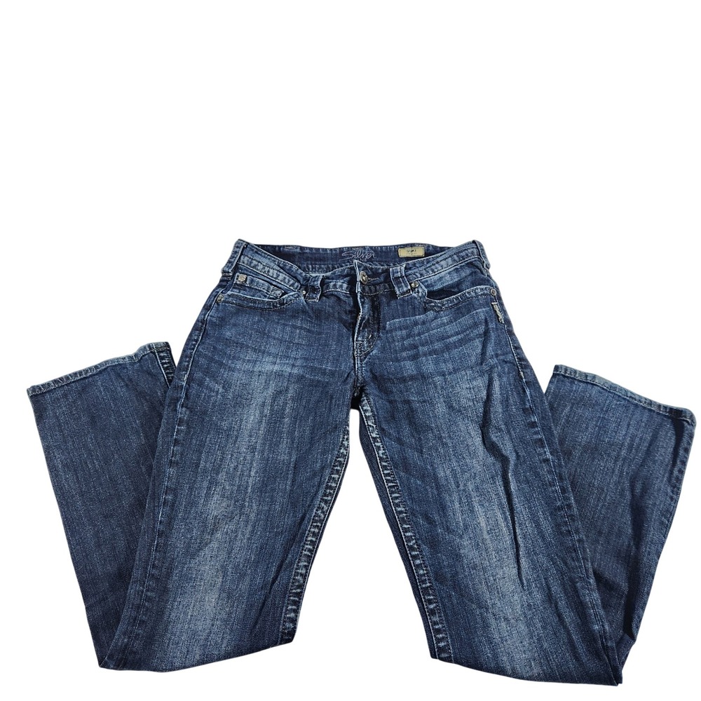 Silver Jeans Co Suki Straight‎ Leg Mid Wash Denim Blue W30 L32 L9920DA444.6695
